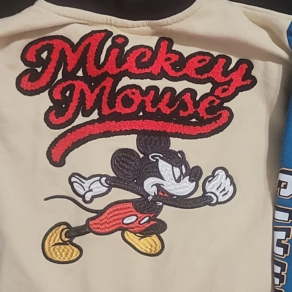Disney Mickey Mouse Bomber Varsity Fleece Lined Jacket Boys Size 6/7 - Picture 7 of 7